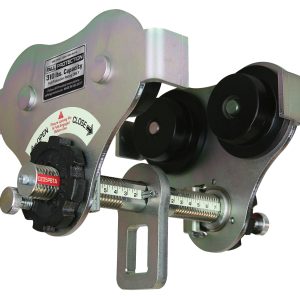 1 T Push Beam Trolley Fall Protection with up to 12 inch flange width (Made in USA)