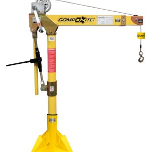 1200 lb composite davit crane with carbon steel brake winch