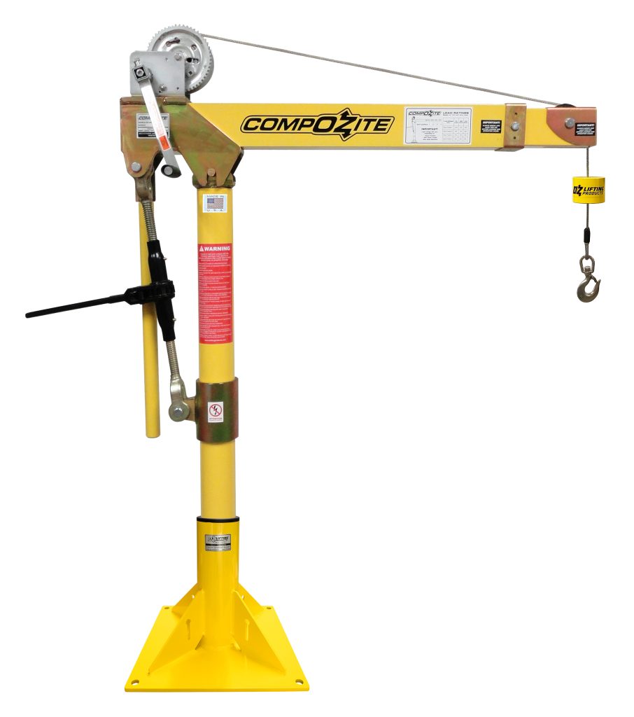 1200 lb composite davit crane with carbon steel brake winch | OZ
