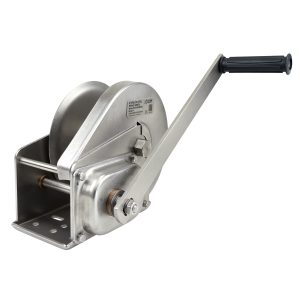 1500 lb stainless steel brake winch with drill drive adaptor