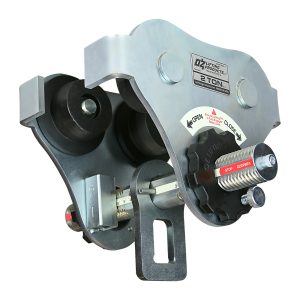 2 T Push Beam Trolley with up to 8 inch flange width (Made in USA)