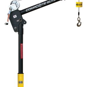 1200 lb carbon fiber davit crane with carbon steel brake winch