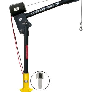 1200 lb carbon fiber davit crane with 12V DC electric winch