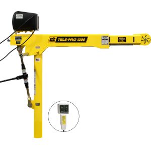 1200 lb Tele-Pro® davit crane with 115V AC electric winch