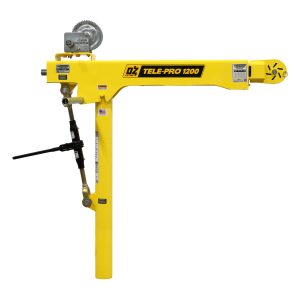 1200 lb Tele-Pro® davit crane with carbon steel brake winch