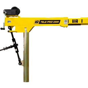2500 lb Tele-Pro® davit crane with carbon steel brake winch
