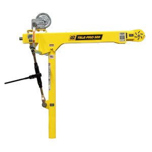 500 lb Tele-Pro® davit crane with carbon steel brake winch