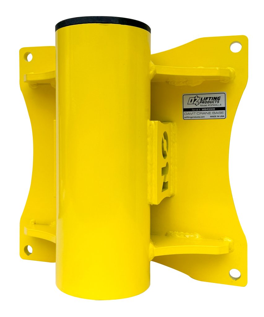 Wall mount base for OZ2500DAV and OZTP2500DAV davit cranes | OZ