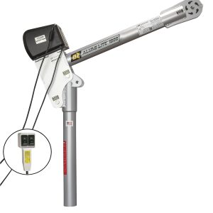 1000 lb Alumi-Lite® davit crane with 12V DC electric winch