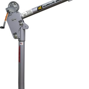 1000 lb Alumi-Lite® davit crane with 2500 lb carbon steel brake winch