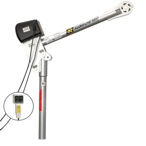 500 lb Alumi-Lite® davit crane with 12V DC electric winch