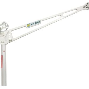 1000 lb extended reach davit crane with 2500 lb carbon steel brake winch