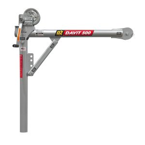 500 lb steel davit crane with carbon steel brake winch