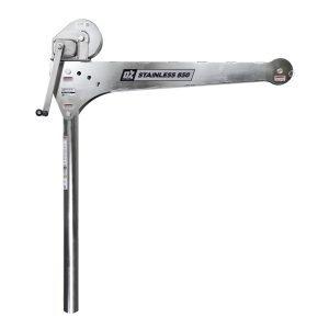 850 lb stainless steel davit crane with stainless steel brake winch