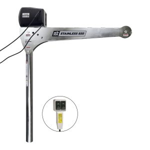 850 lb stainless steel davit crane with AC brake winch